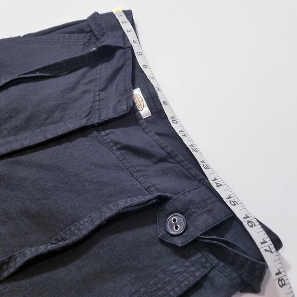 Talbots Petites Iris Linen Black Belted Straight Leg Pants - Picture 5 of 10